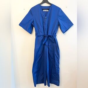 ARW OS jumpsuit sustainable wide leg minimalist blue NWOT Big Bud Press Nooworks